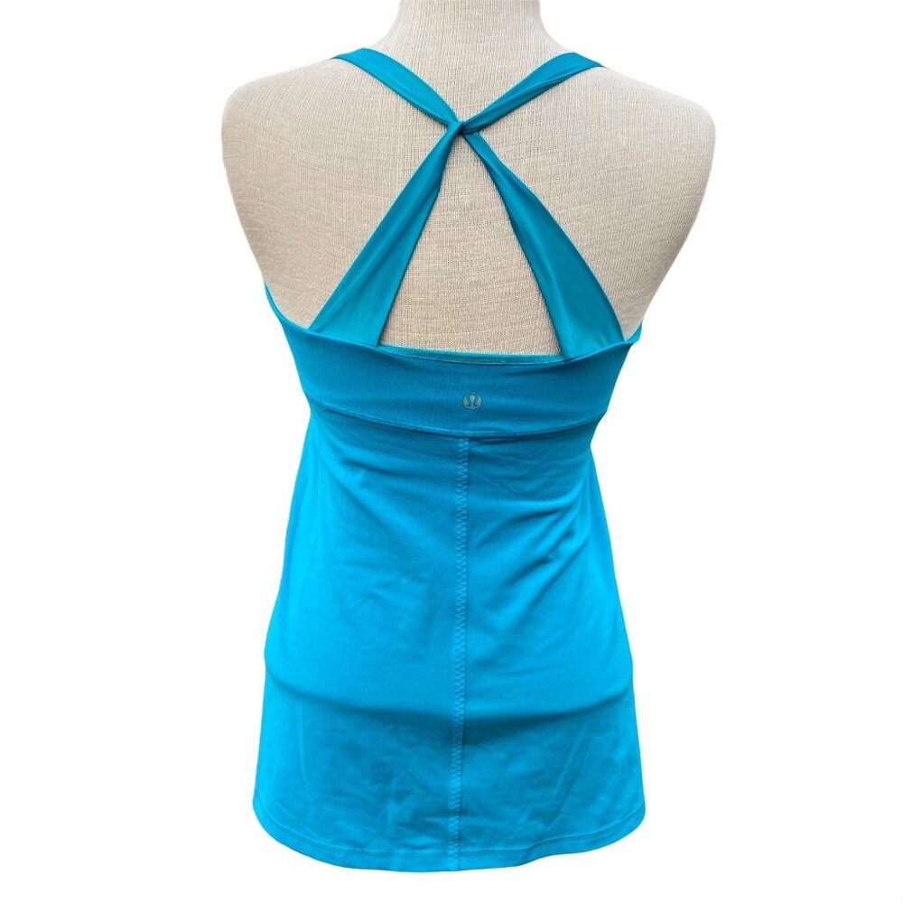 Lululemon Scoop Me Up Tank II Size 8/10 Luan Light WIC71S Spry Blue Strappy - Picture 3 of 14